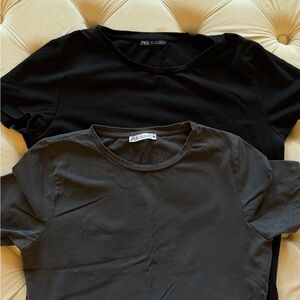 Zara Classic Black and Charcoal Tees